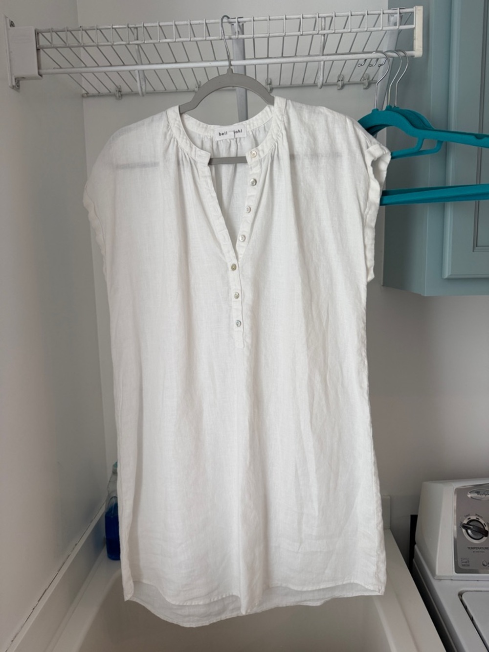 Bella Dahl White Linen Mini Dress